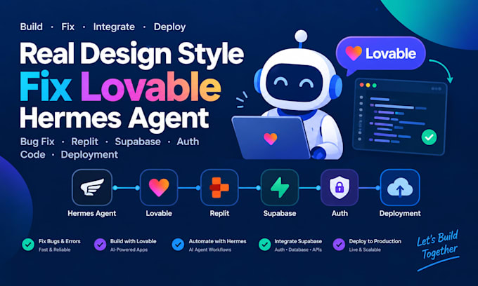 fix lovable hermes agent lovable bug fix replit supabase auth code deployment
