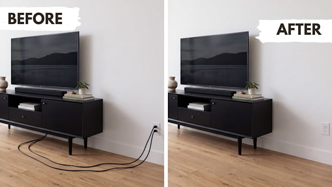 remove objects and wires from photos