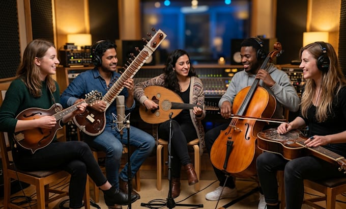 record mandolin, sitar, oud, cello, dobro for your song