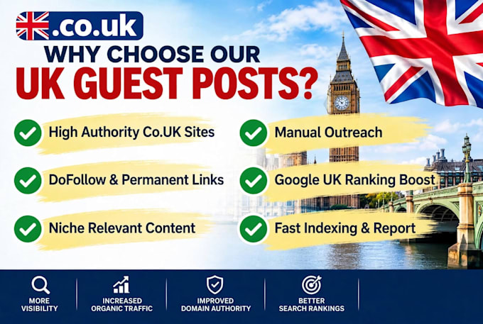 provide UK guest post backlinks from co uk websites