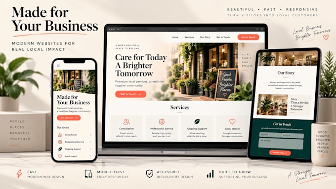 design and develop a custom website with UI UX