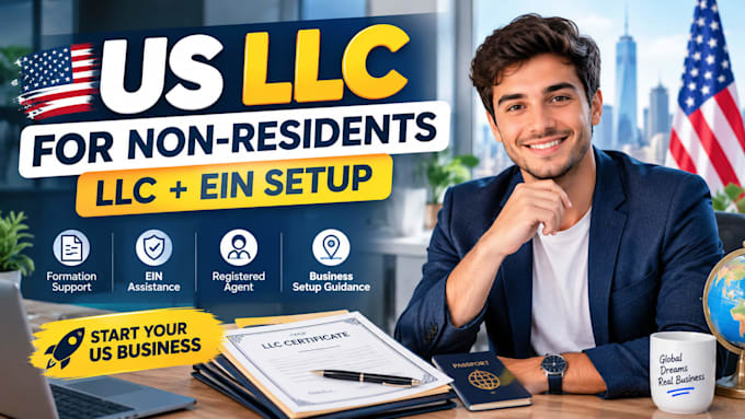 register your US llc for non residents with ein and business setup