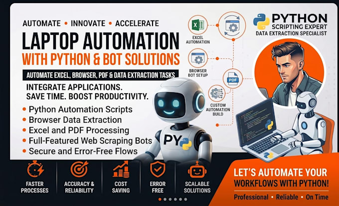 build laptop automation python browser bot excel pdf data extraction playwright