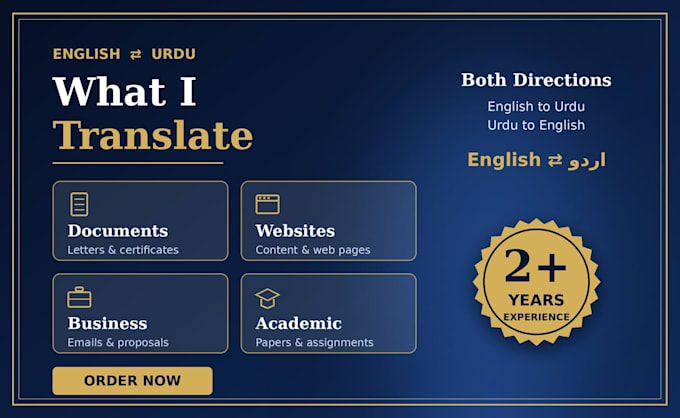 do professional english urdu website translation