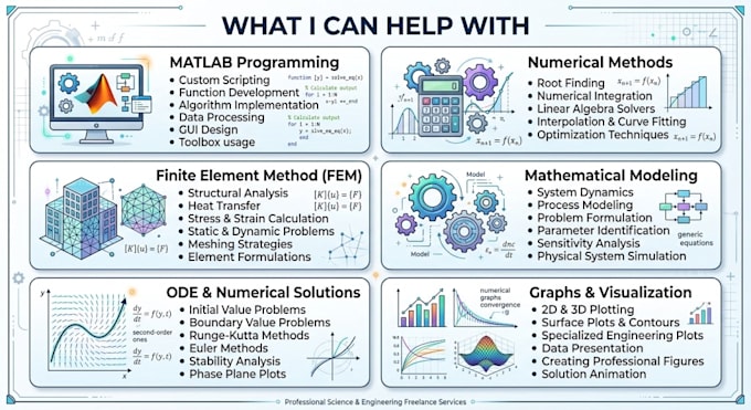 matlab coding for mathematics and numerical analysis and fem