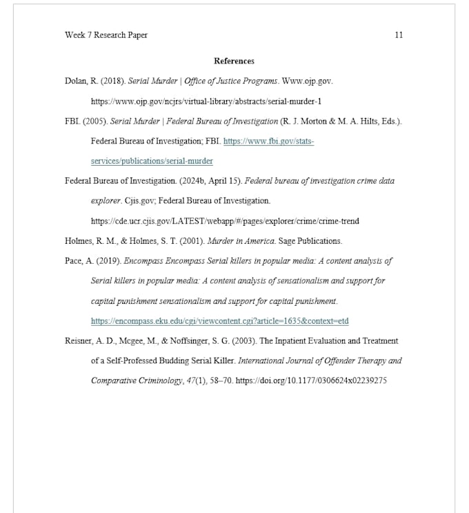research criminal justice academic sources
