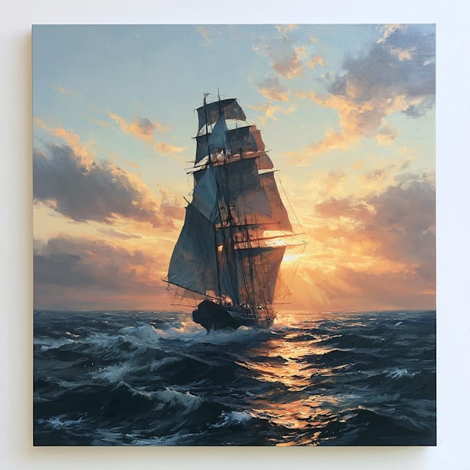 create ship oil painting for you