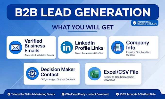 2b lead generation verified email list building
