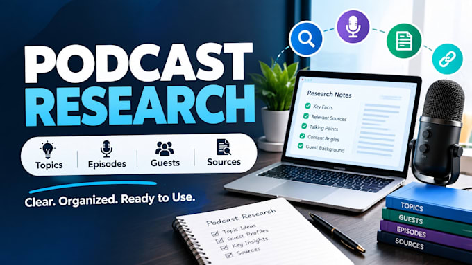 do professional podcast research and topic research