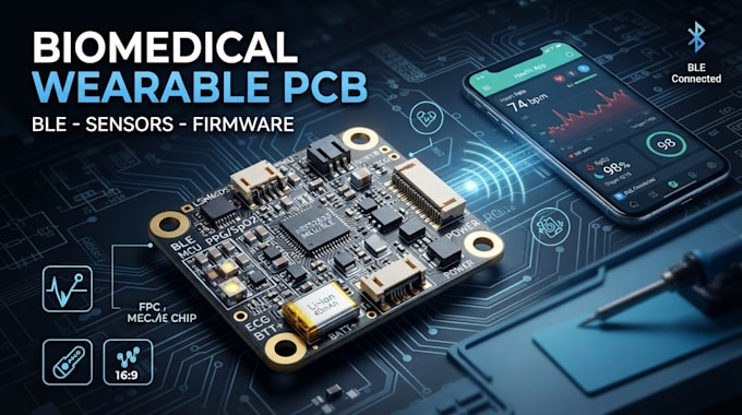 design biomedical wearable pcb ble connectivity and embedded firmware