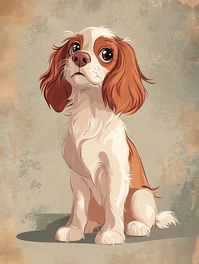 make disney pet portrait illustration