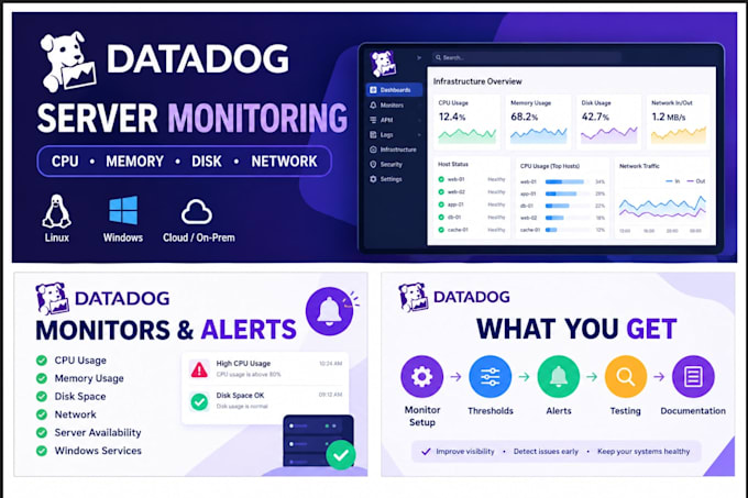 configure datadog monitors for your linux or windows servers