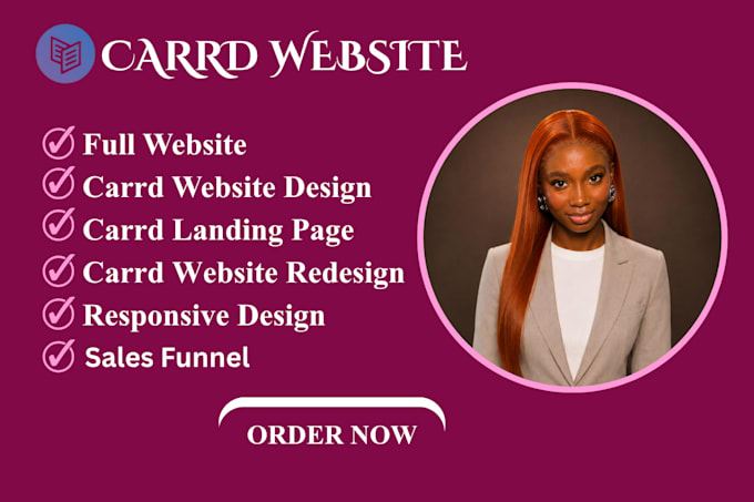 design a carrd website, landing page or one page website