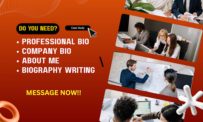 write a professional bio, biography, linkedin and about me