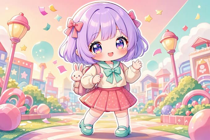 make cute custom anime chibi illustrations