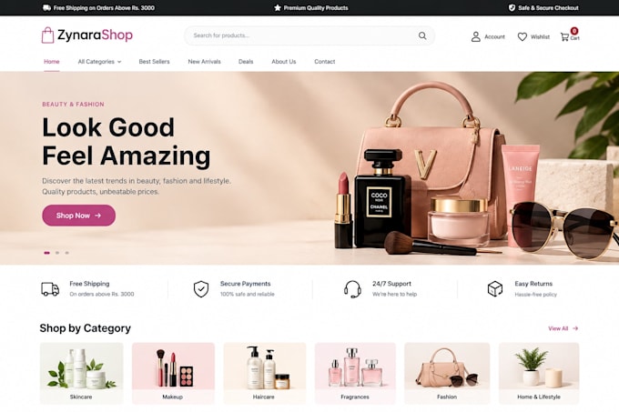 build a full stack premium ecommerce website with react and node js