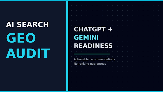 do a GEO audit for chatgpt and ai search