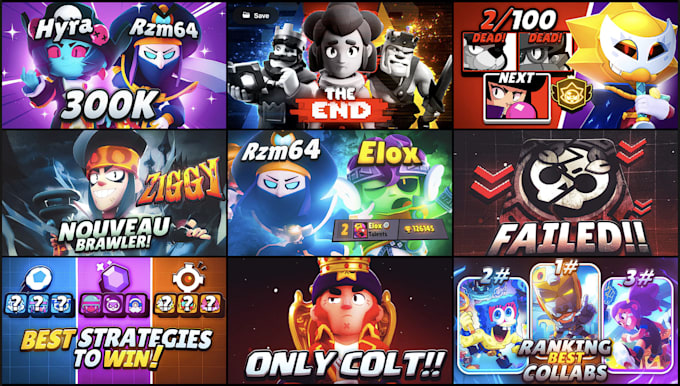 design stunning brawl stars youtube thumbnails