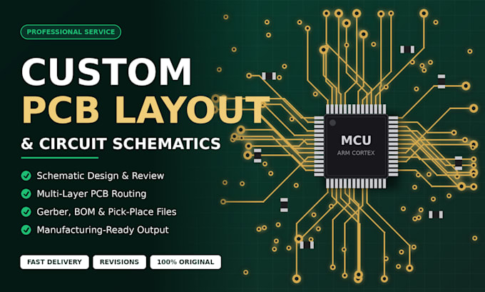 design custom pcb layout and circuit schematics