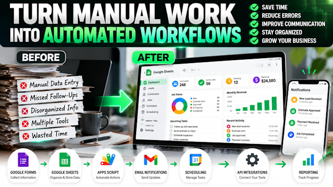 build a custom automated google sheets business management system