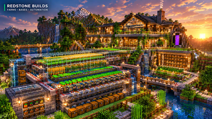 build efficient minecraft redstone farms and custom survival bases