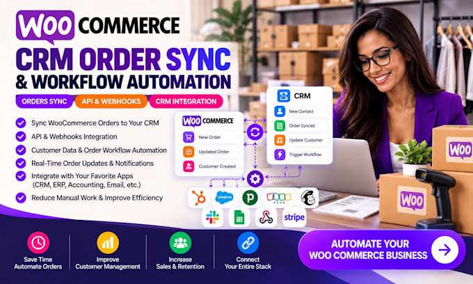 woocommerce CRM order sync API webhooks CRM customer orders workflow automation