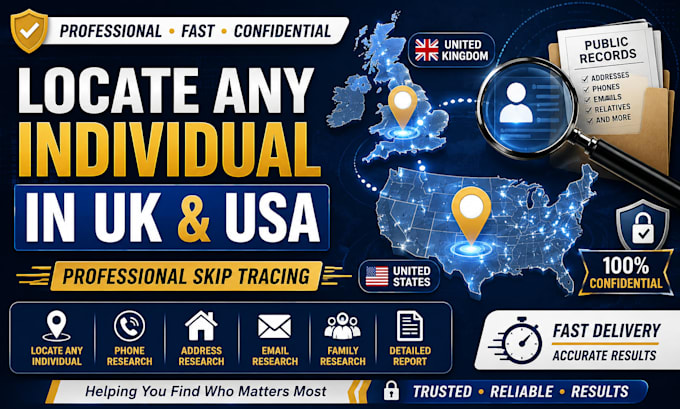 trace missing individuals and verify contact details