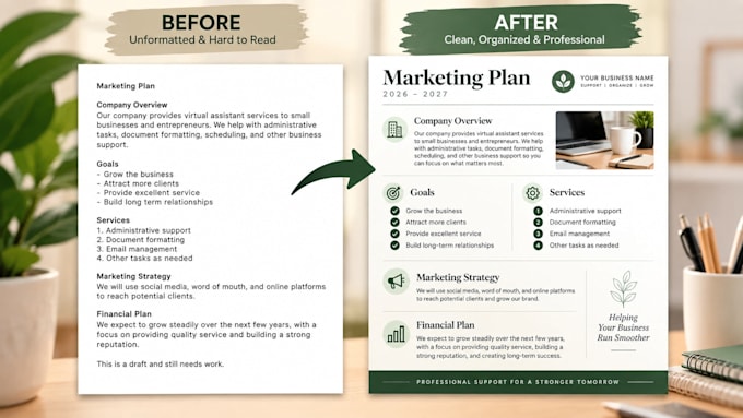 professionally format and organize your business documents
