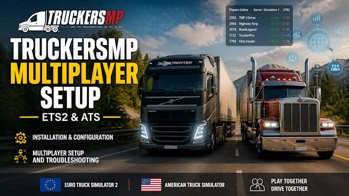 configure ets2 and ats convoy multiplayer server with mods and settings
