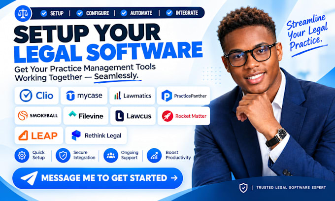 setup clio mycase lawmatics practicepanther smokeball filevine lawcus rocket