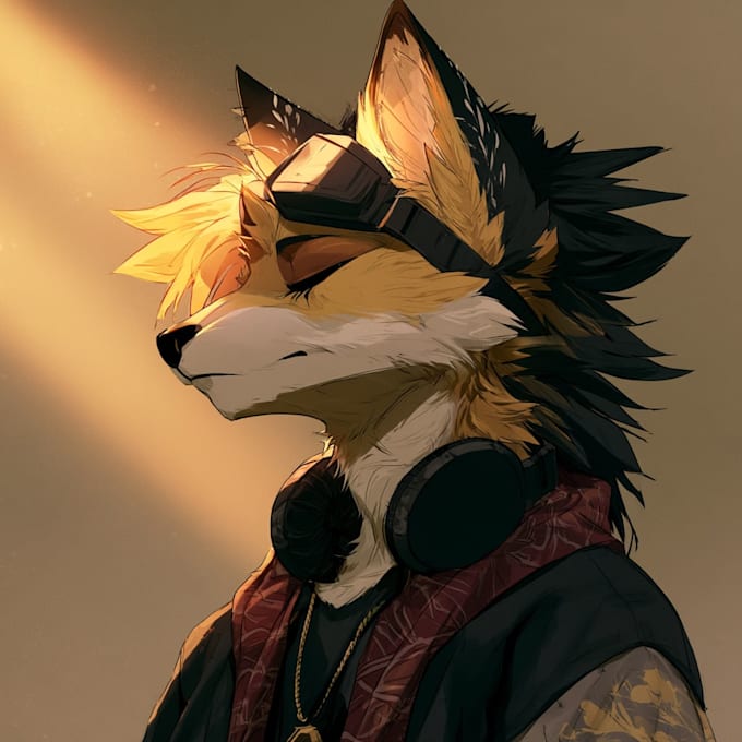 draw a custom anime furry character illustration