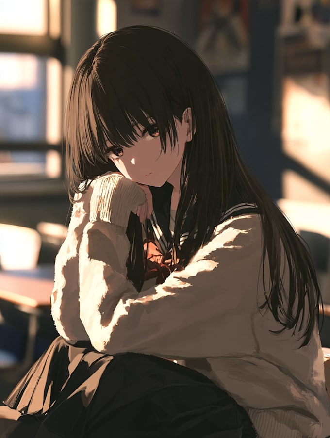 draw a cute anime character illustration