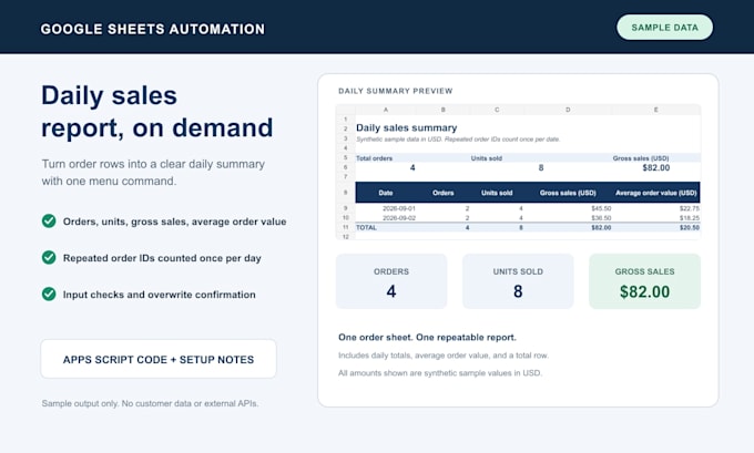 automate google sheets sales reports with apps script