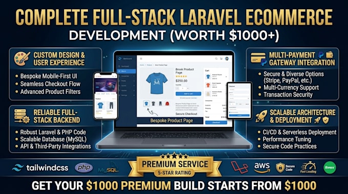 build full stack laravel website