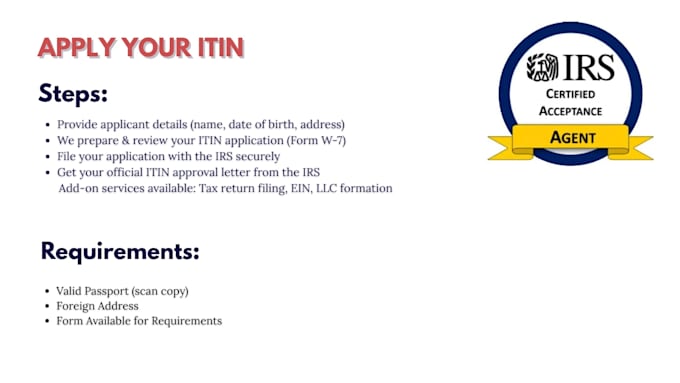 prepare and review your form w7 for an itin application
