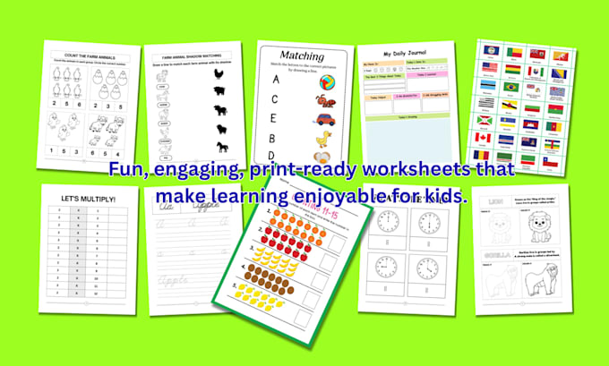 create educational worksheets for kids