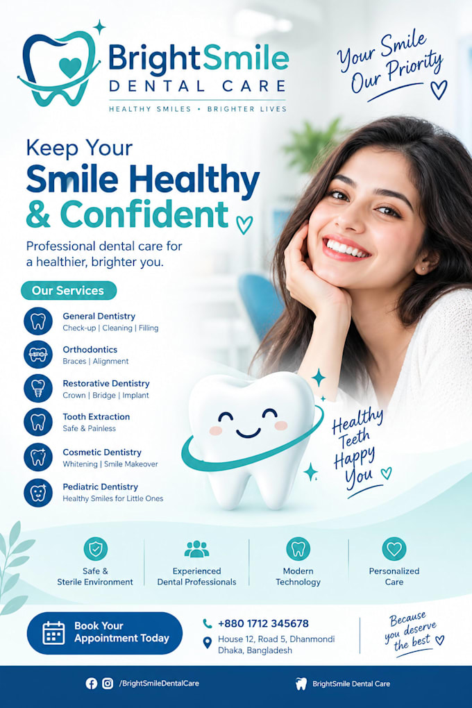 design professional dental social media poster