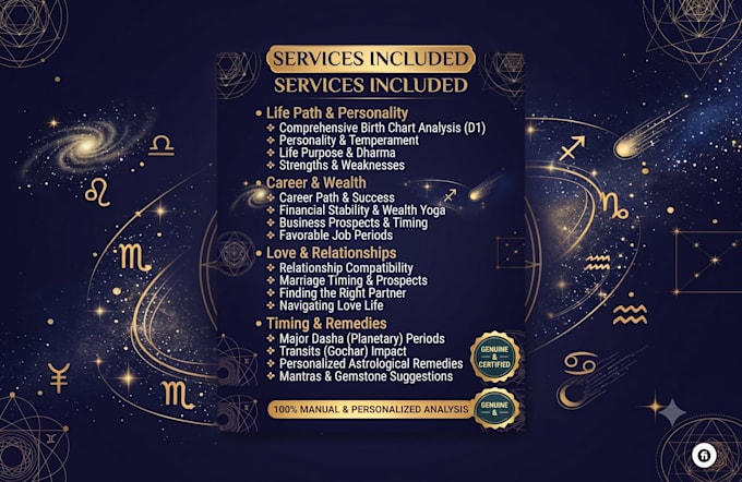 do a comprehensive vedic astrology birth chart reading