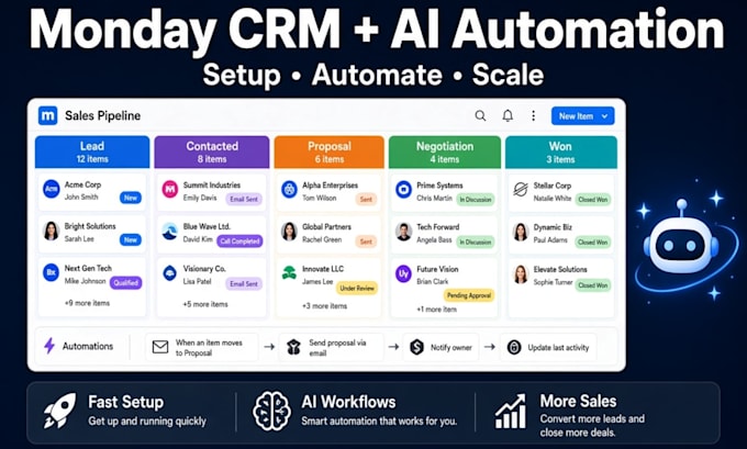 setup and automate monday project management with ai workflows