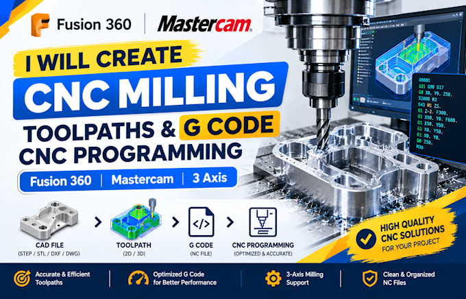 create cnc milling toolpaths g code cnc programming fusion 360 mastercam