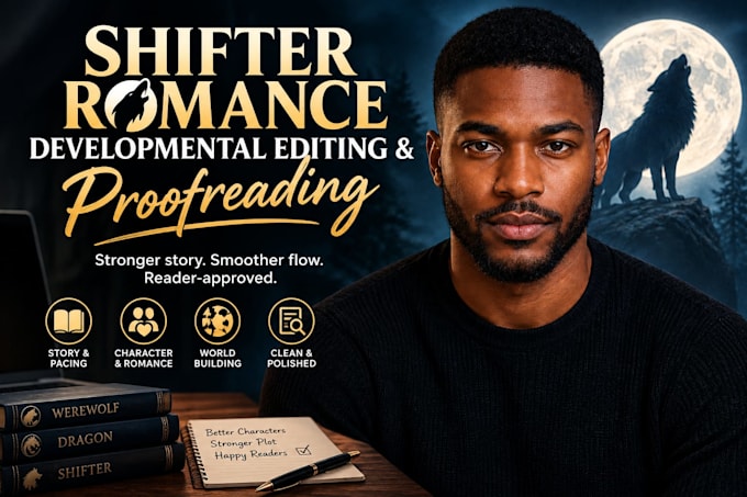 developmentally edit and proofread your shifter romance novel