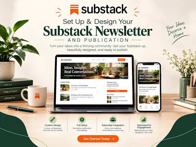 setup and design your substack newsletter and publication