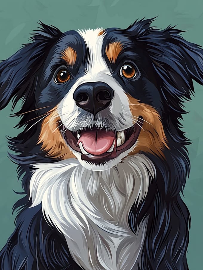 create disney pet portrait illustration