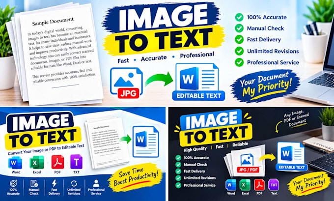 convert image to text, scanned PDF to word and ocr