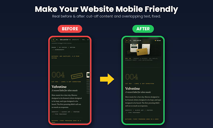 make your website responsive and mobile friendly