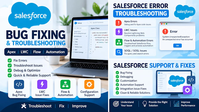 fix salesforce apex lwc flow and automation errors