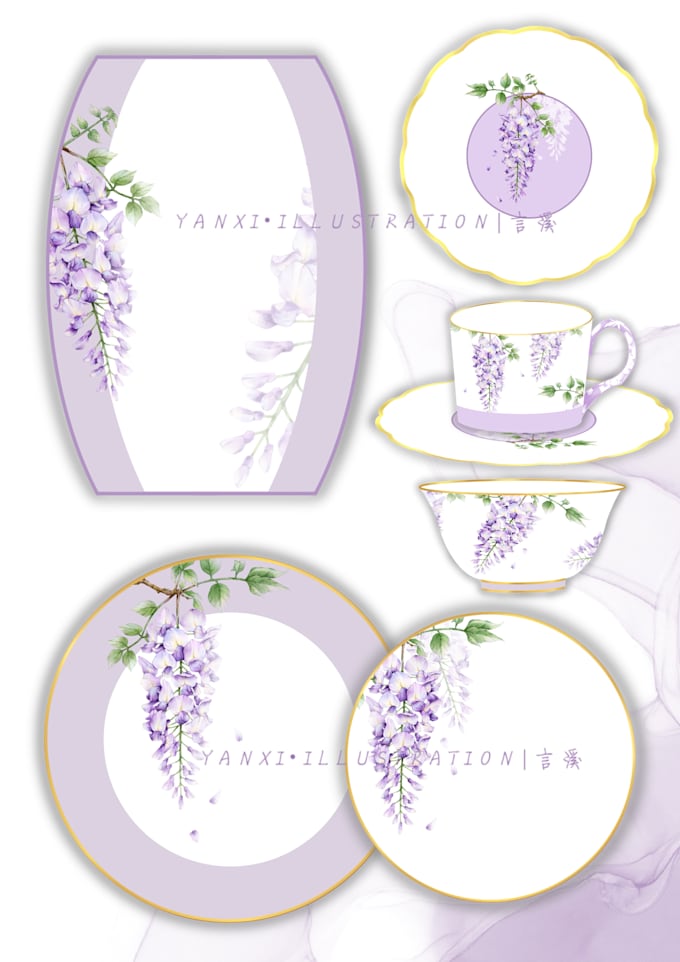design customizable floral patterns for ceramic or packaging design