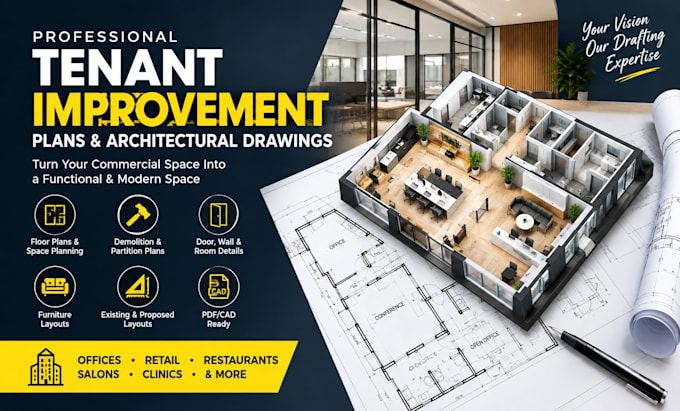 create professional tenant improvement plans and