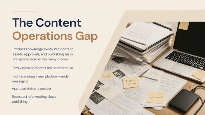 design an ai content operations system for social media