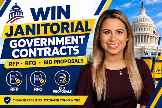 write janitorial rfp response and government contract bid proposal